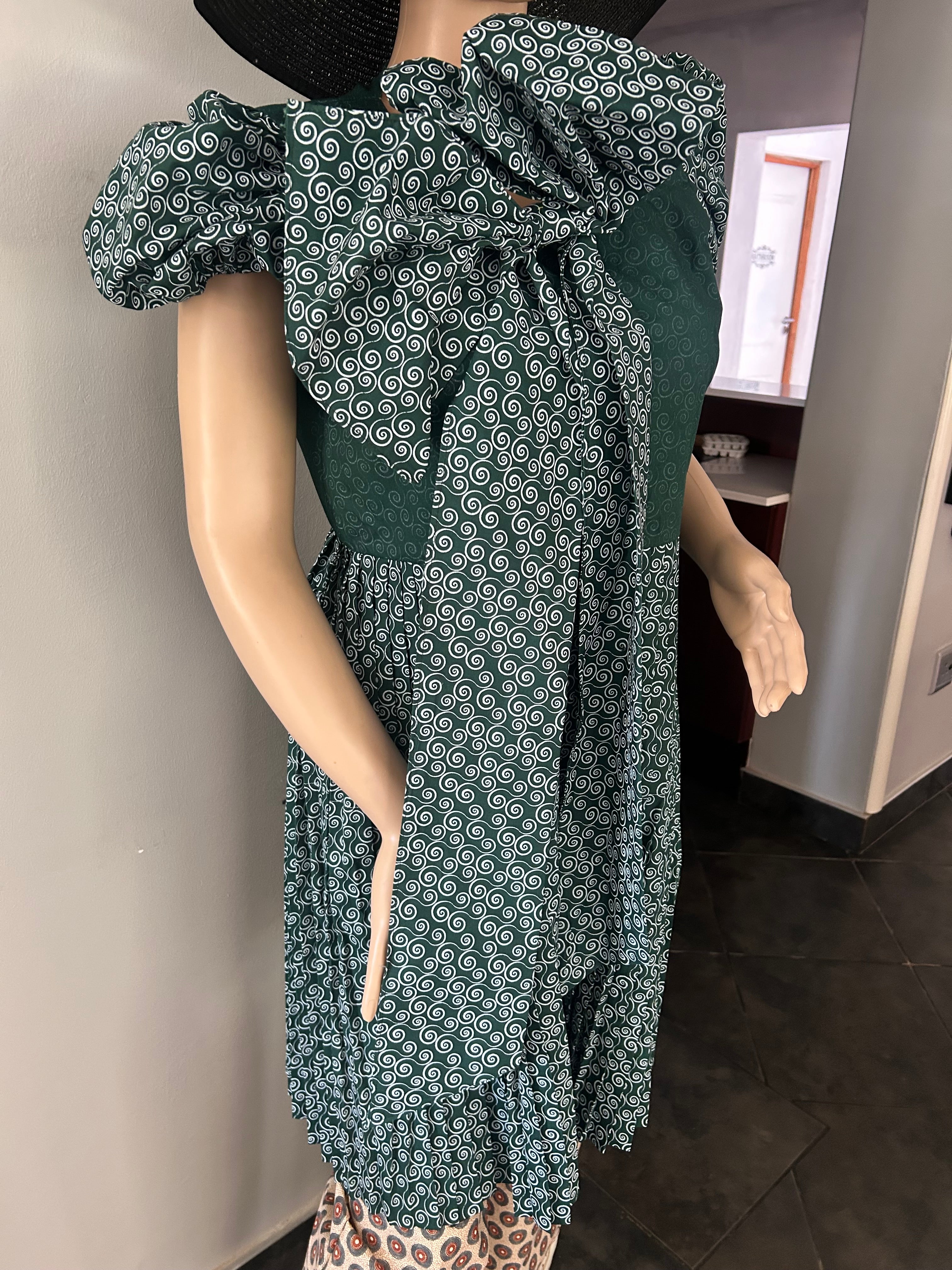 Womens Green Butterfly Dress