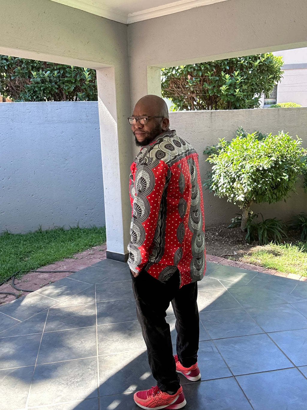 Men's Red & Black Shirt