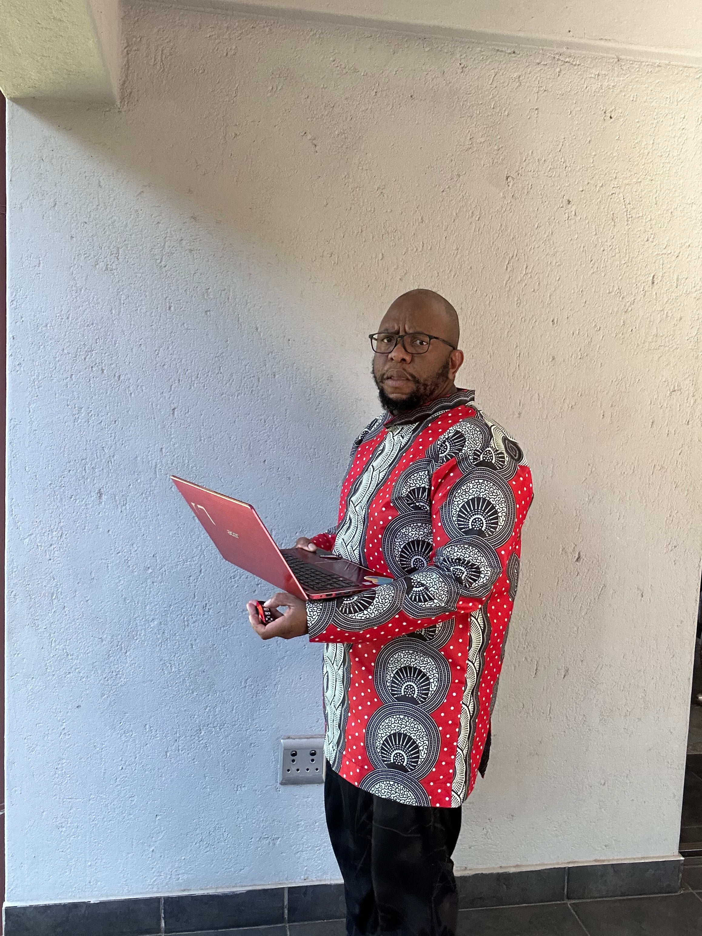 Men's Red & Black Shirt