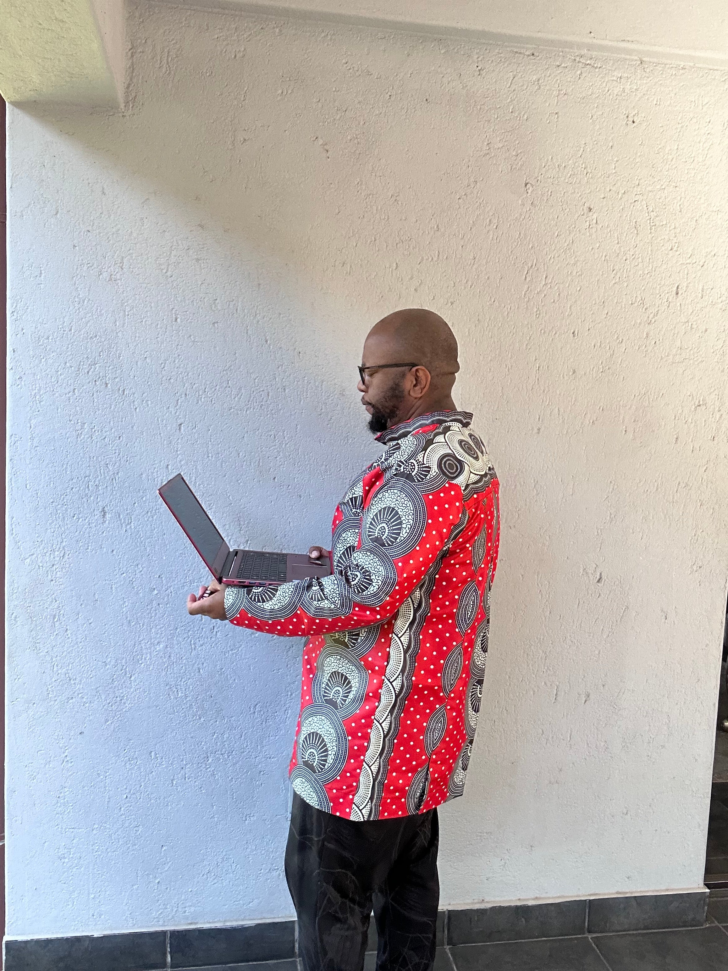 Men's Red & Black Shirt