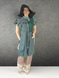 Womens Green Butterfly Dress