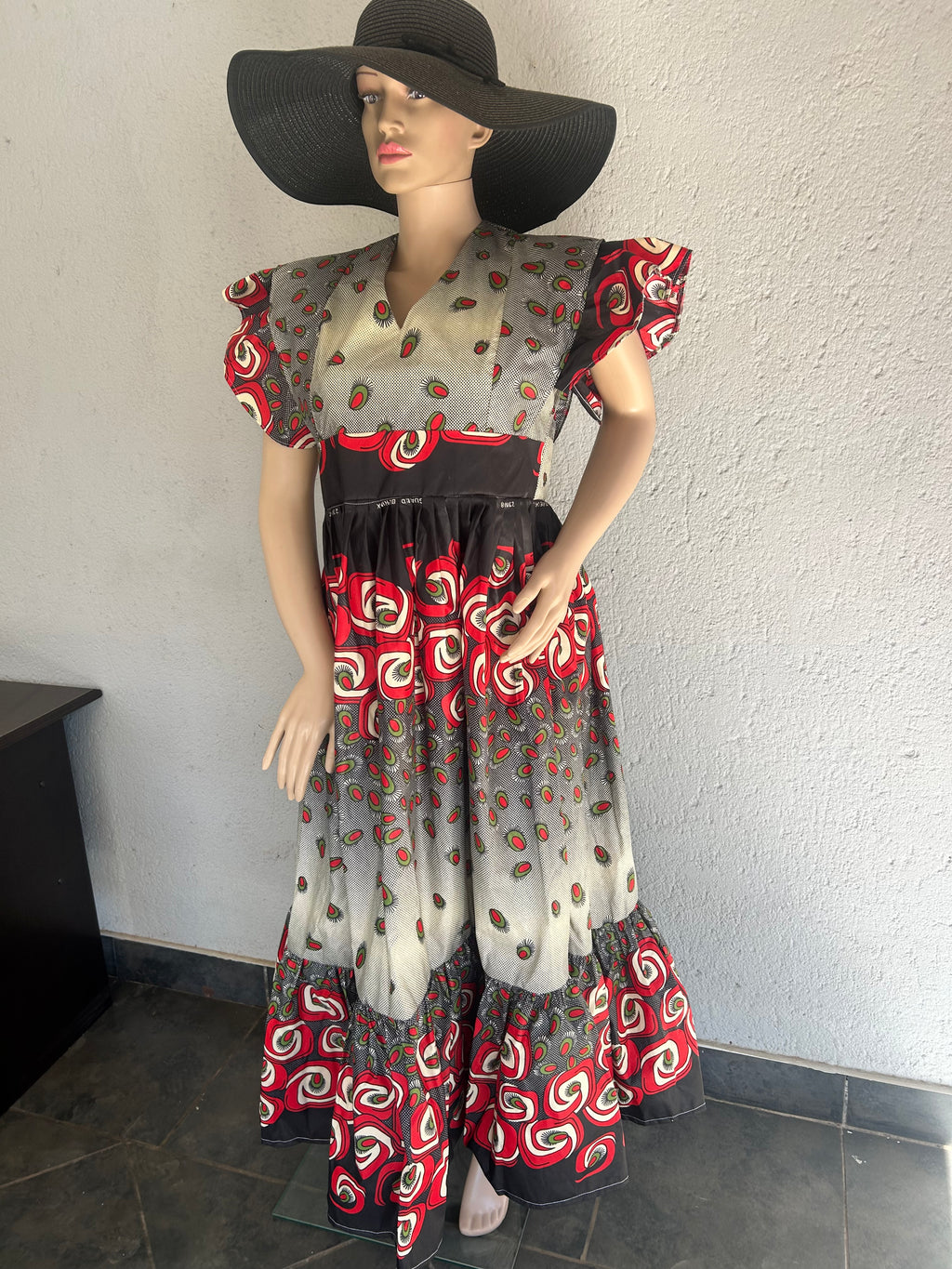 Butterfly Sleeves Multicolour Dress