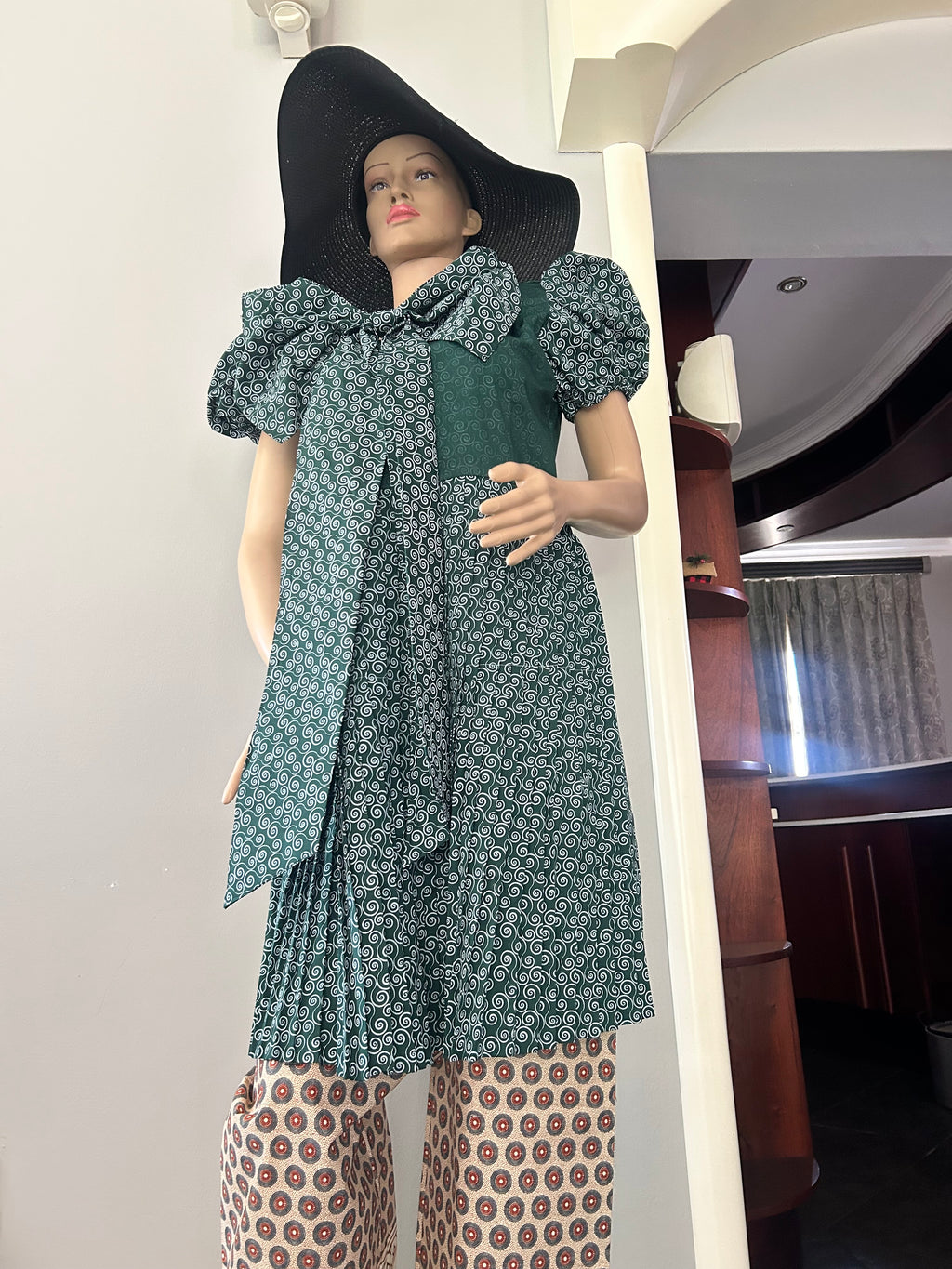 Womens Green Butterfly Dress