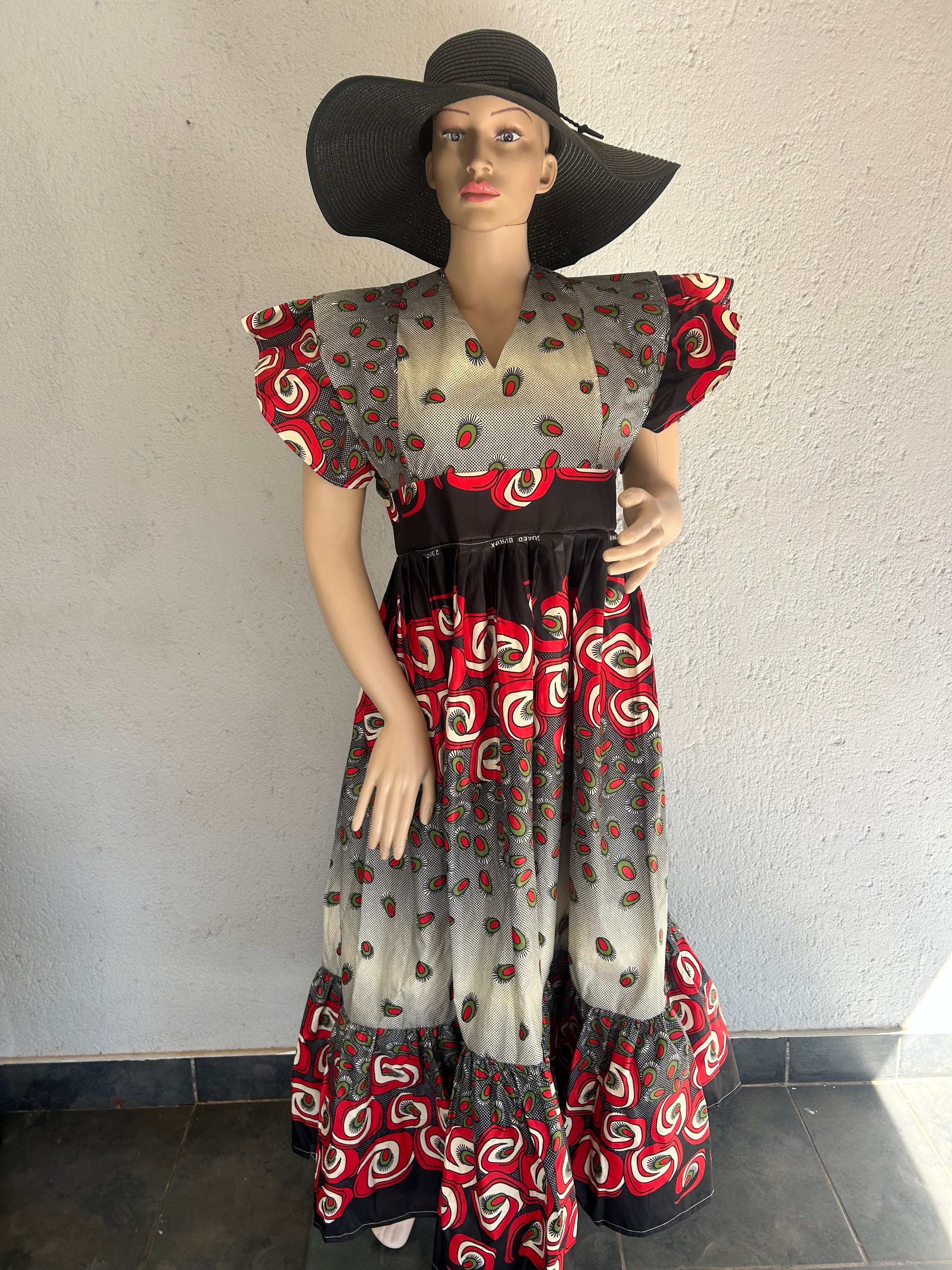 Butterfly Sleeves Multicolour Dress