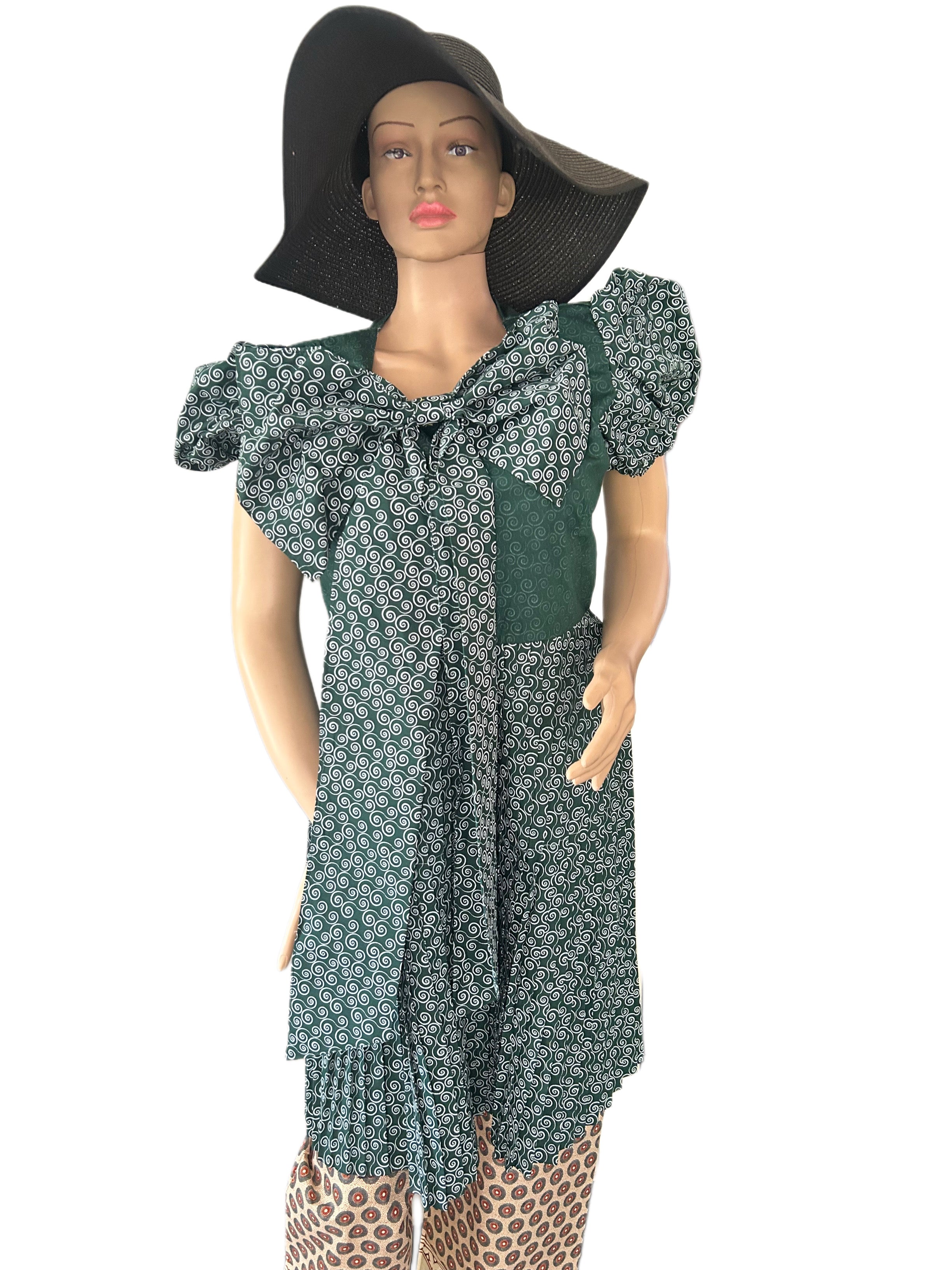 Womens Green Butterfly Dress