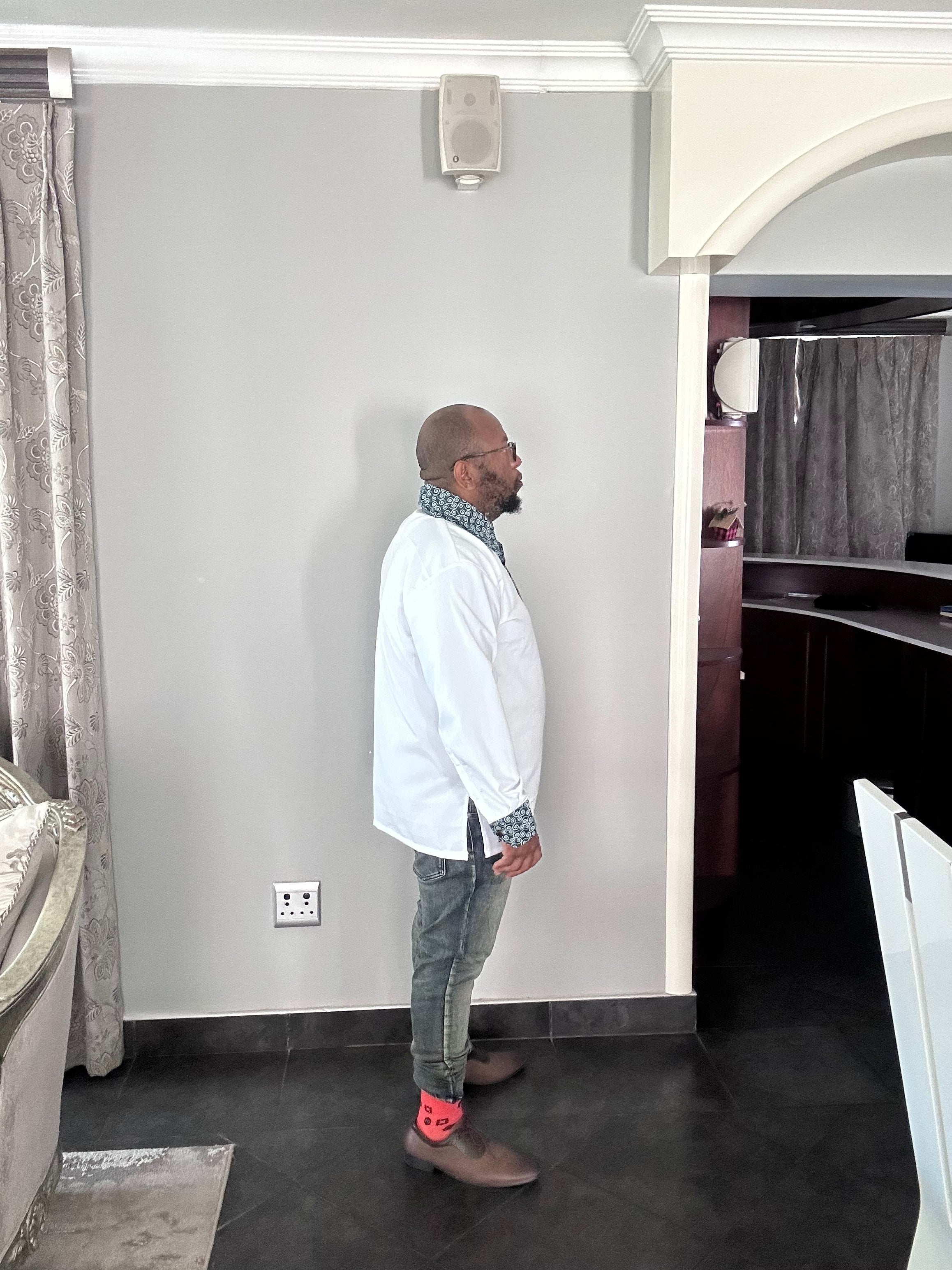 Men's Green & White Shirt