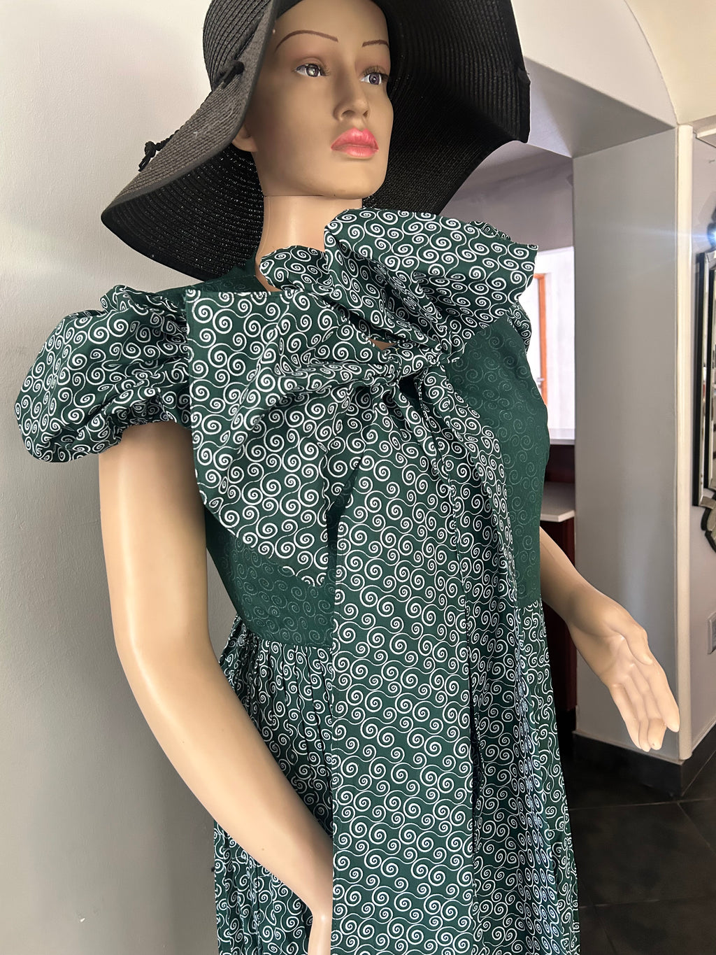 Womens Green Butterfly Dress