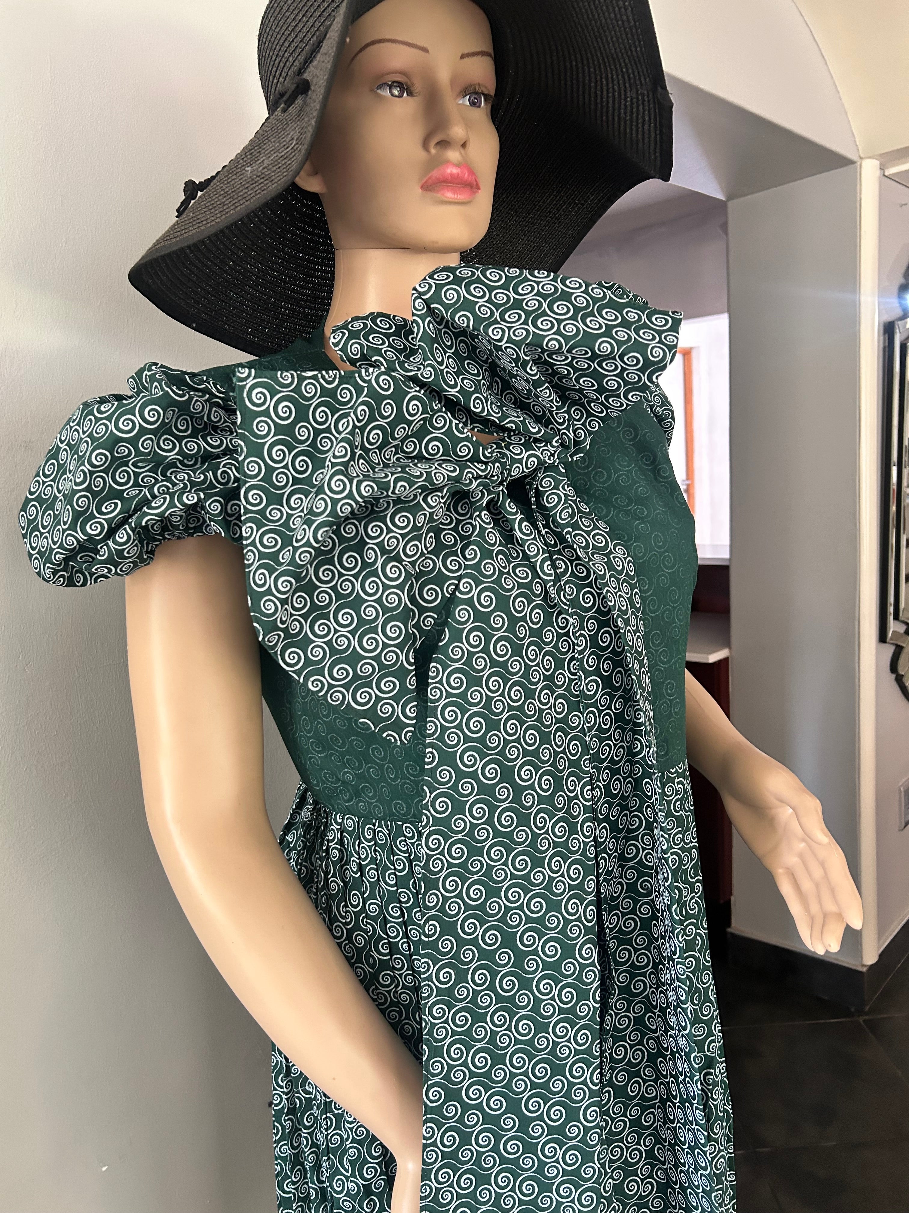 Womens Green Butterfly Dress