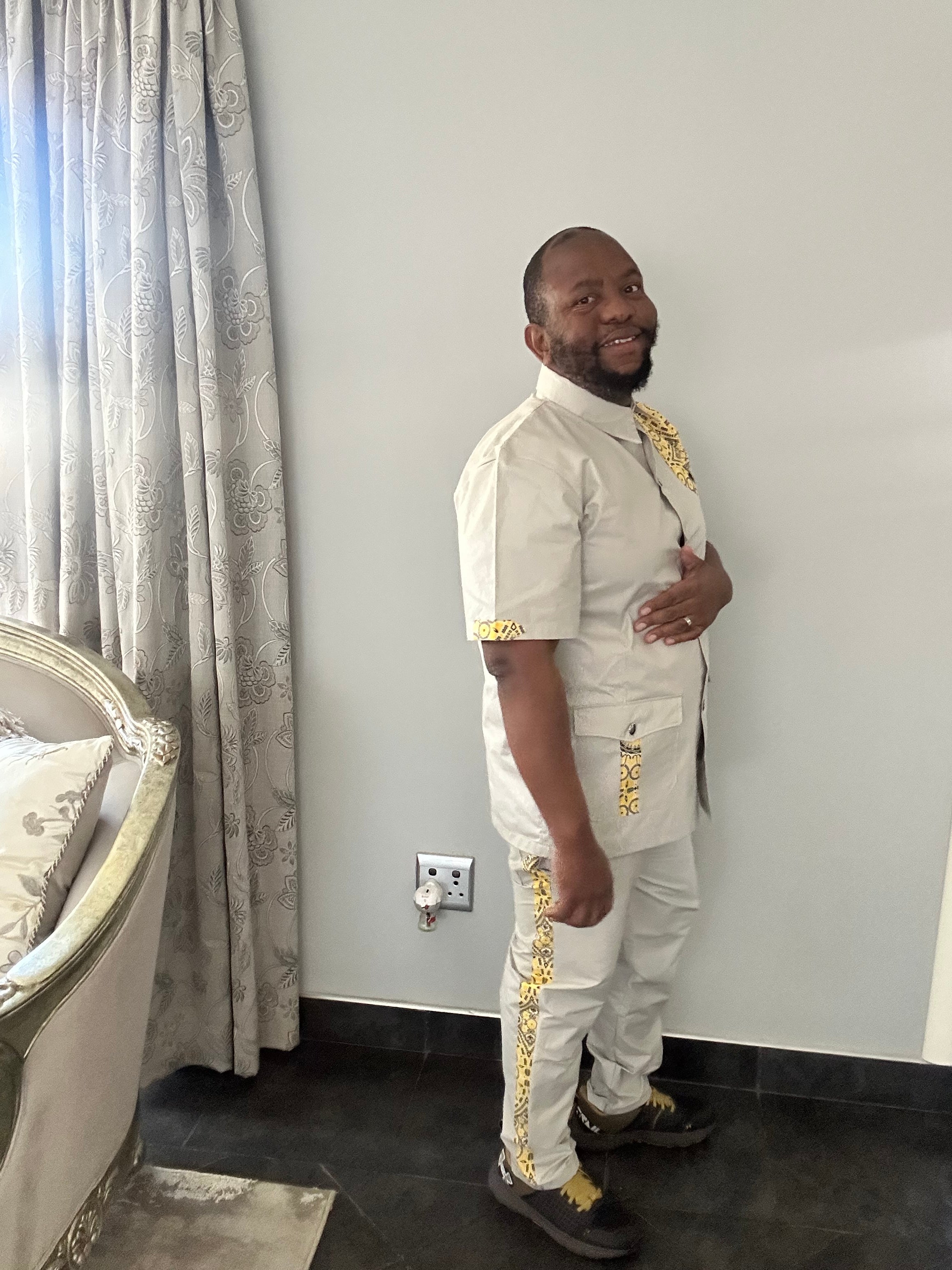 Men Khaki Safari Suit