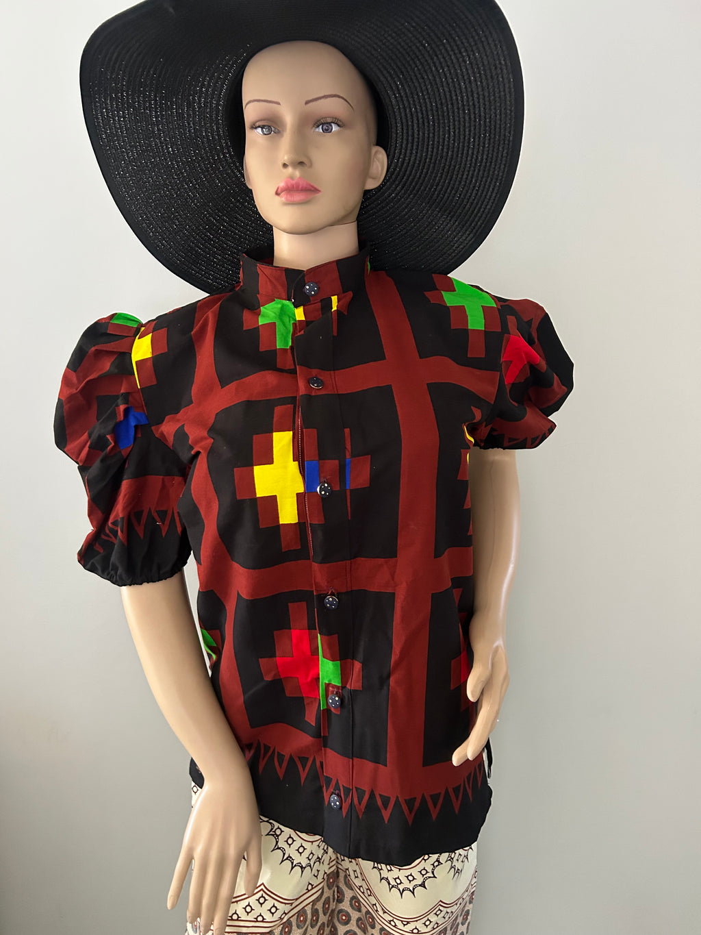 Black & Brown Blouse