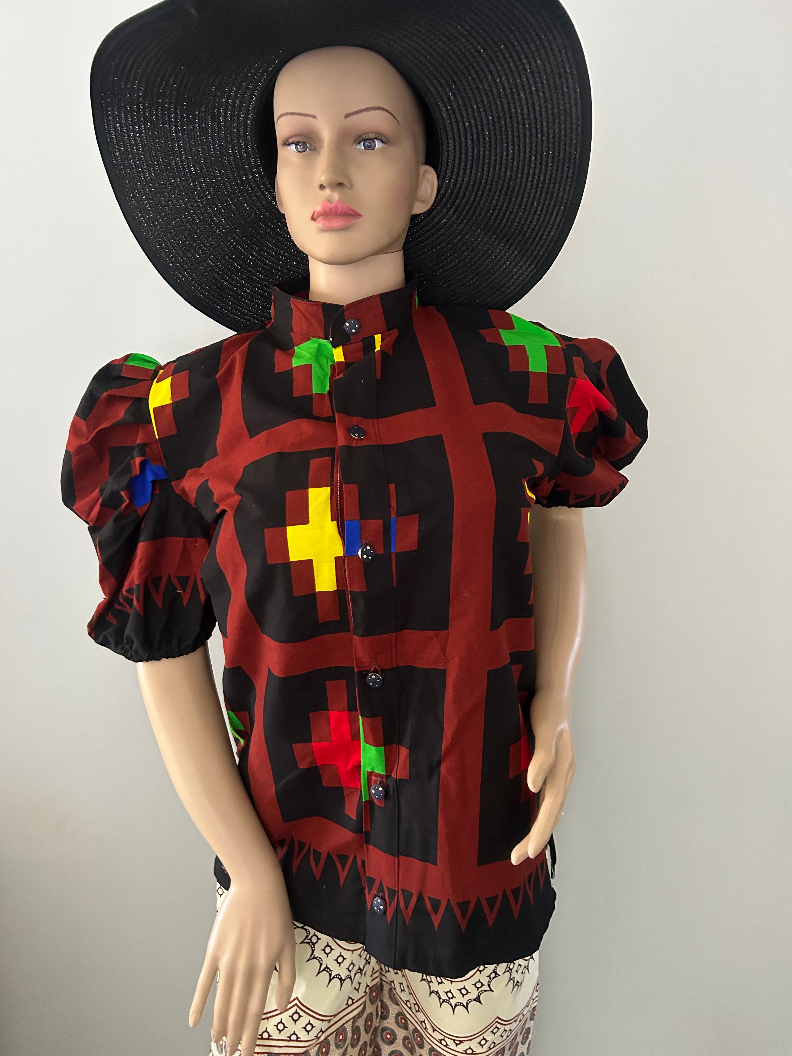 Black & Brown Blouse
