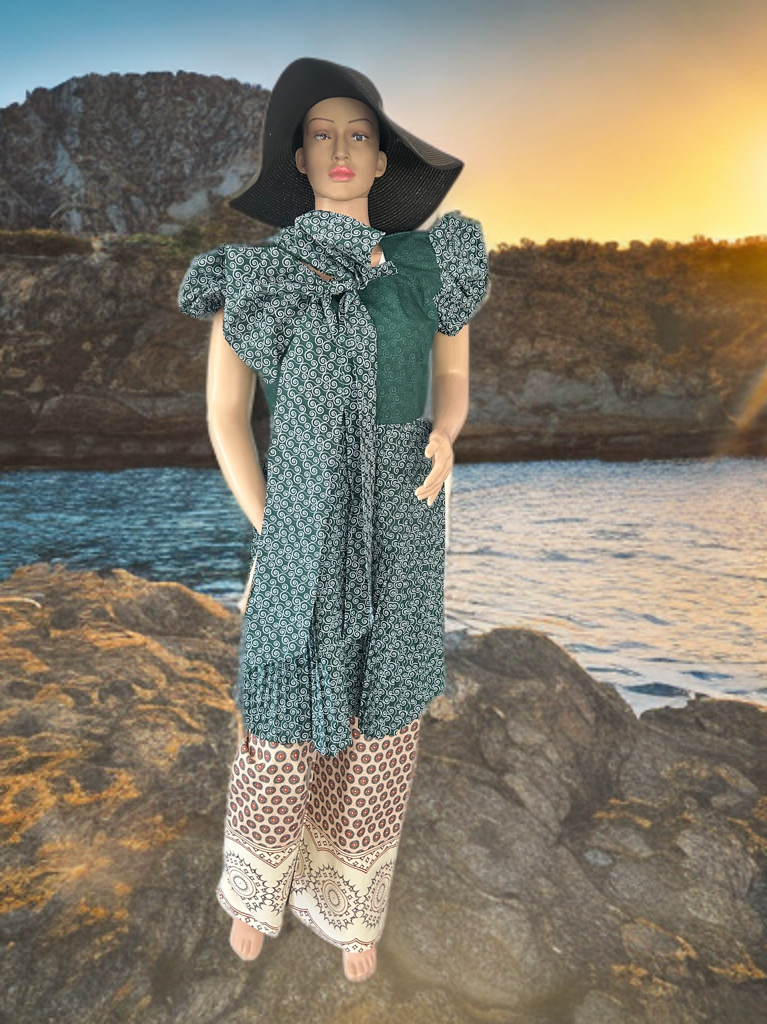 Womens Green Butterfly Dress