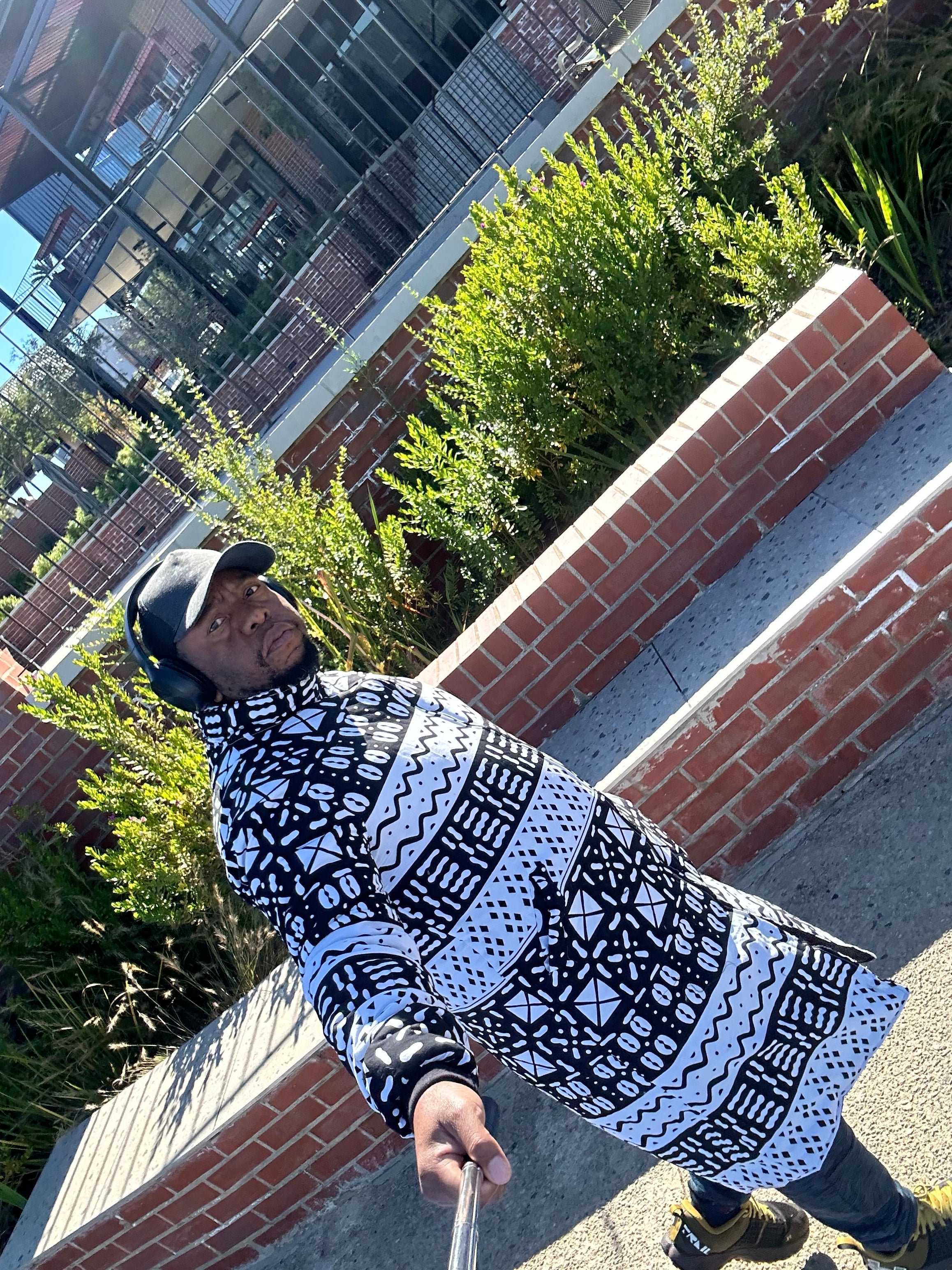 White Black Long Bomber Jacket