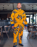 Men Yellow & Blue Suit